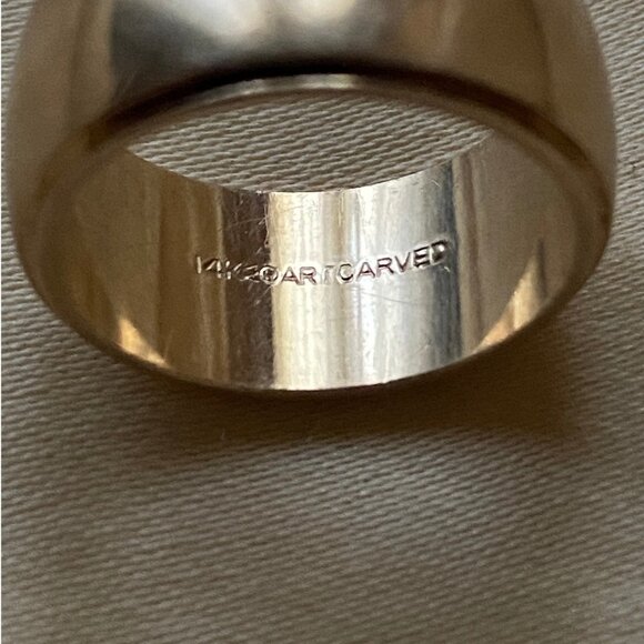 Vintage 14K Solid Yellow Gold Cigar Band Wedding Ring, 8.2 grams, size 5.5 - Picture 7 of 7